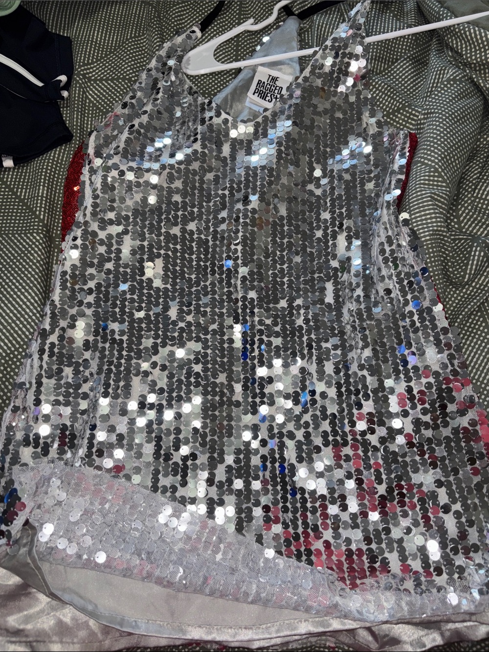 The Ragged Priest Silver Sequin Dress